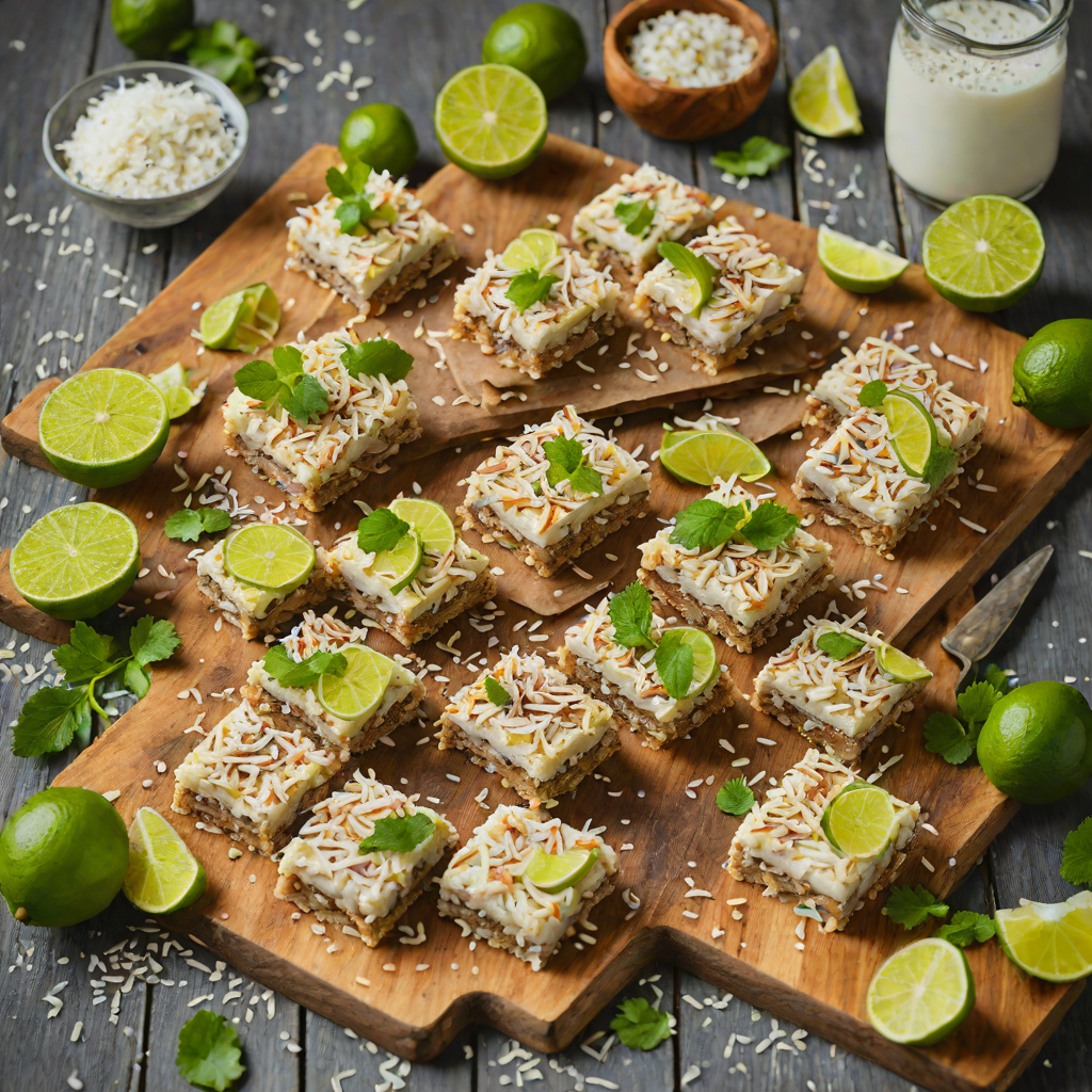 Coconut Lime No-Bake Bars with Chia Seeds