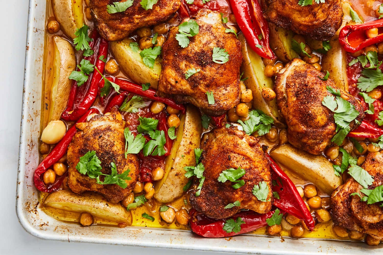 Sheet Pan Za’atar Roasted Chicken with Chickpeas