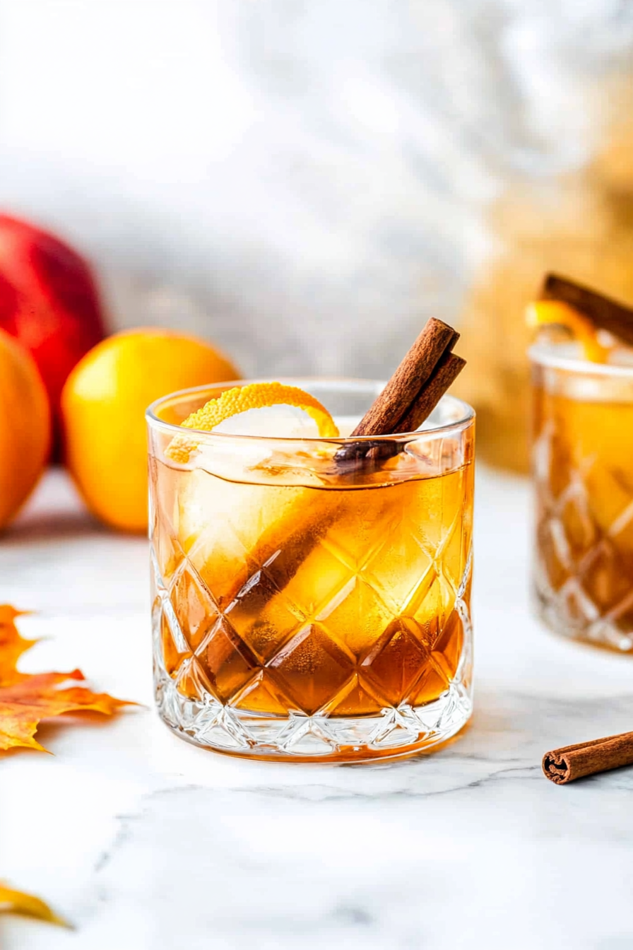 Spiced Rum Autumn Old Fashioned