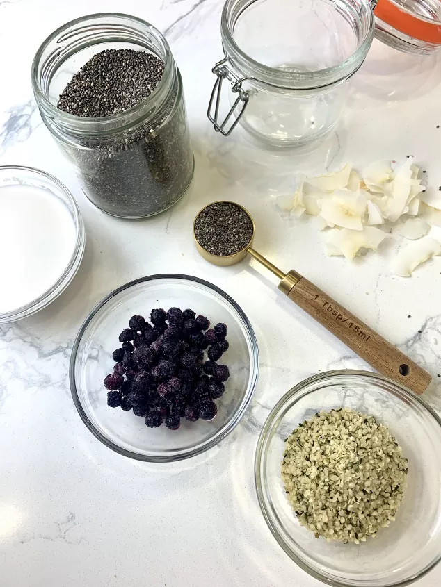 True-Blue Berry & Coconut Chia Pudding