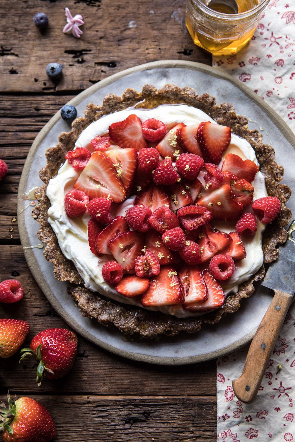 No-Bake Summer Berry Yogurt Tart