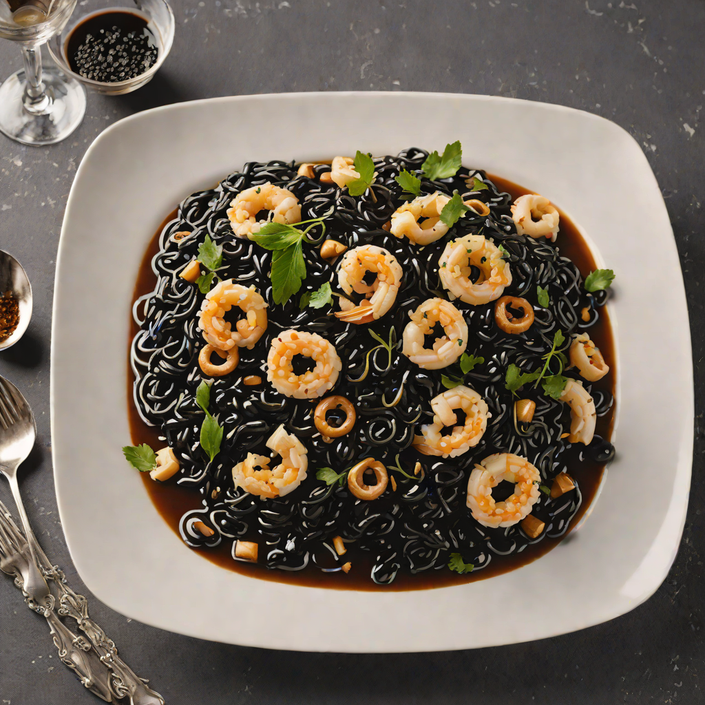Istrian Black Risotto with Squid Ink and Garlic