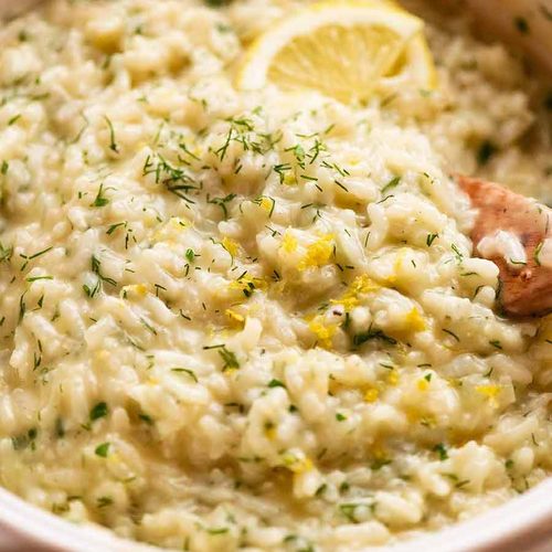 Classic Italian Herb-Infused Risotto with Parmesan and White Wine