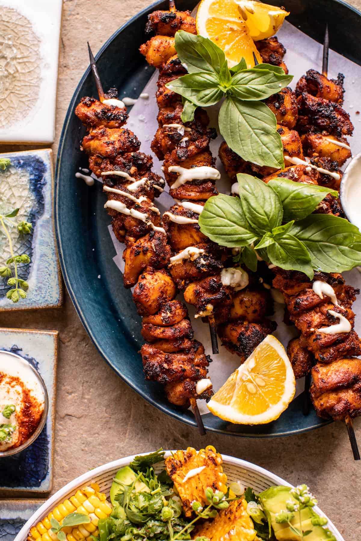 Grilled Spiced Jollof Chicken Skewers
