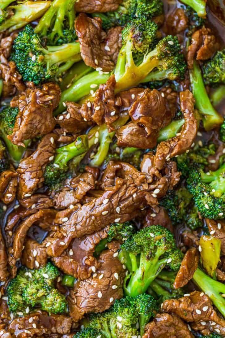 Quick Stir-Fried Beef with Garlic and Broccoli in Black Bean Sauce