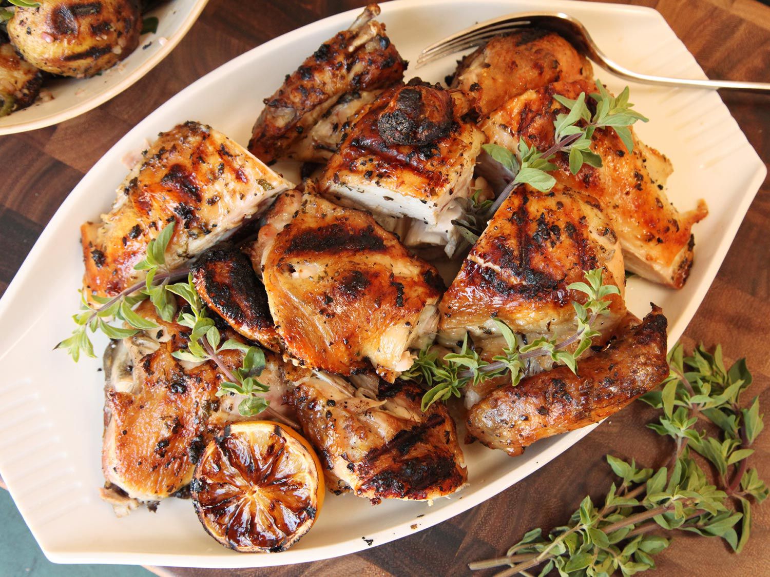 Grilled Herb-Marinated Chicken with Lemon and Oregano