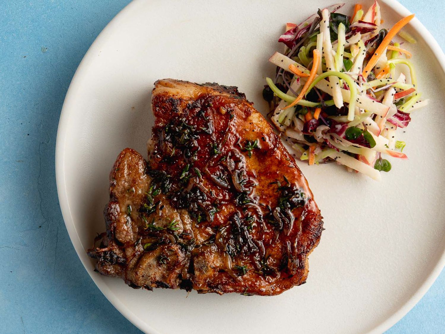 Pan-Seared Pork Chops with Roasted Root Vegetables