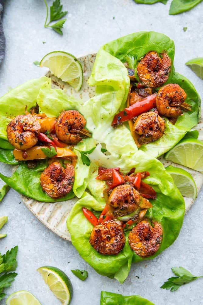 Cilantro-Lime Shrimp Lettuce Wraps