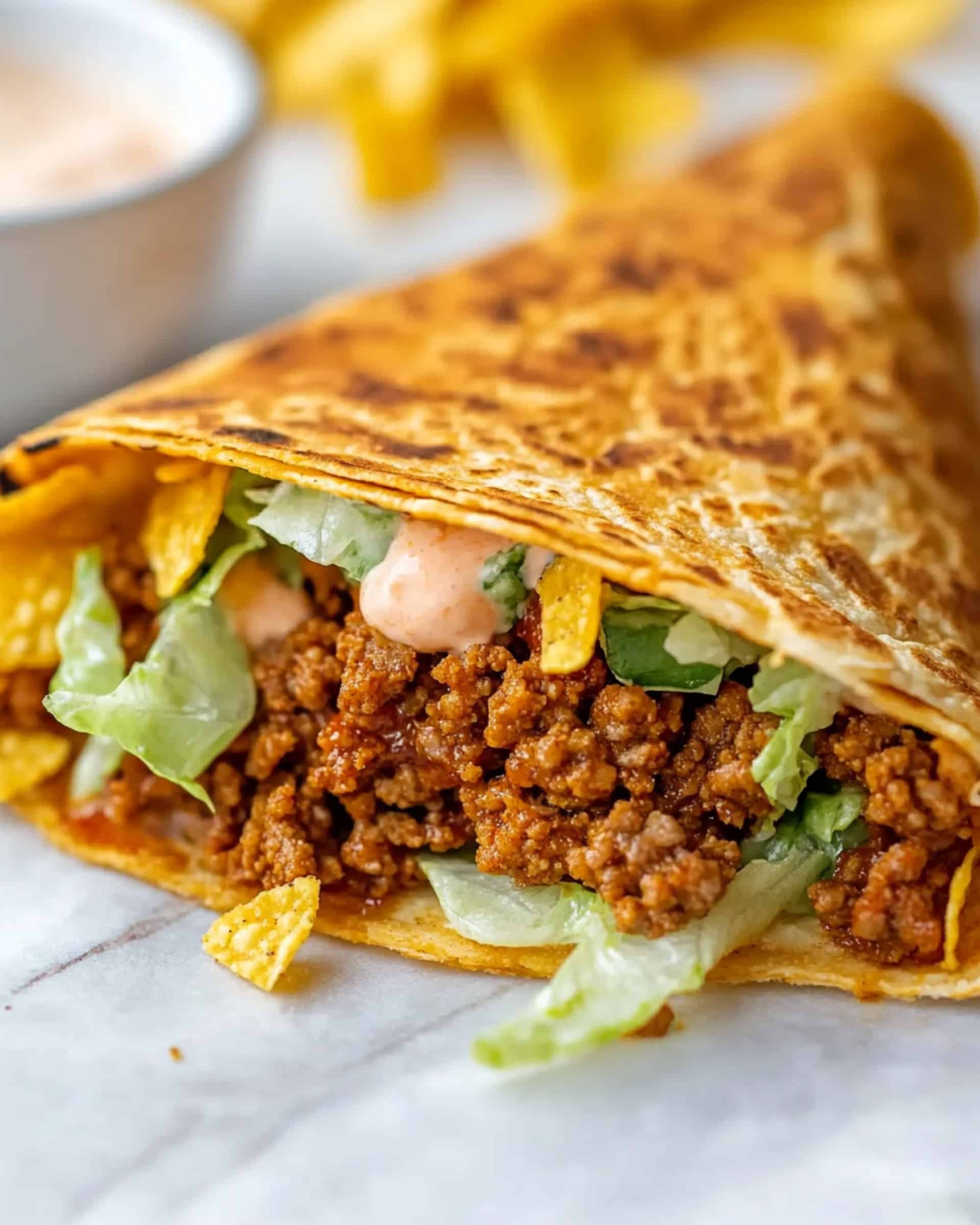 Spiced Beef Nacho Folded Wrap with Pepper Jack