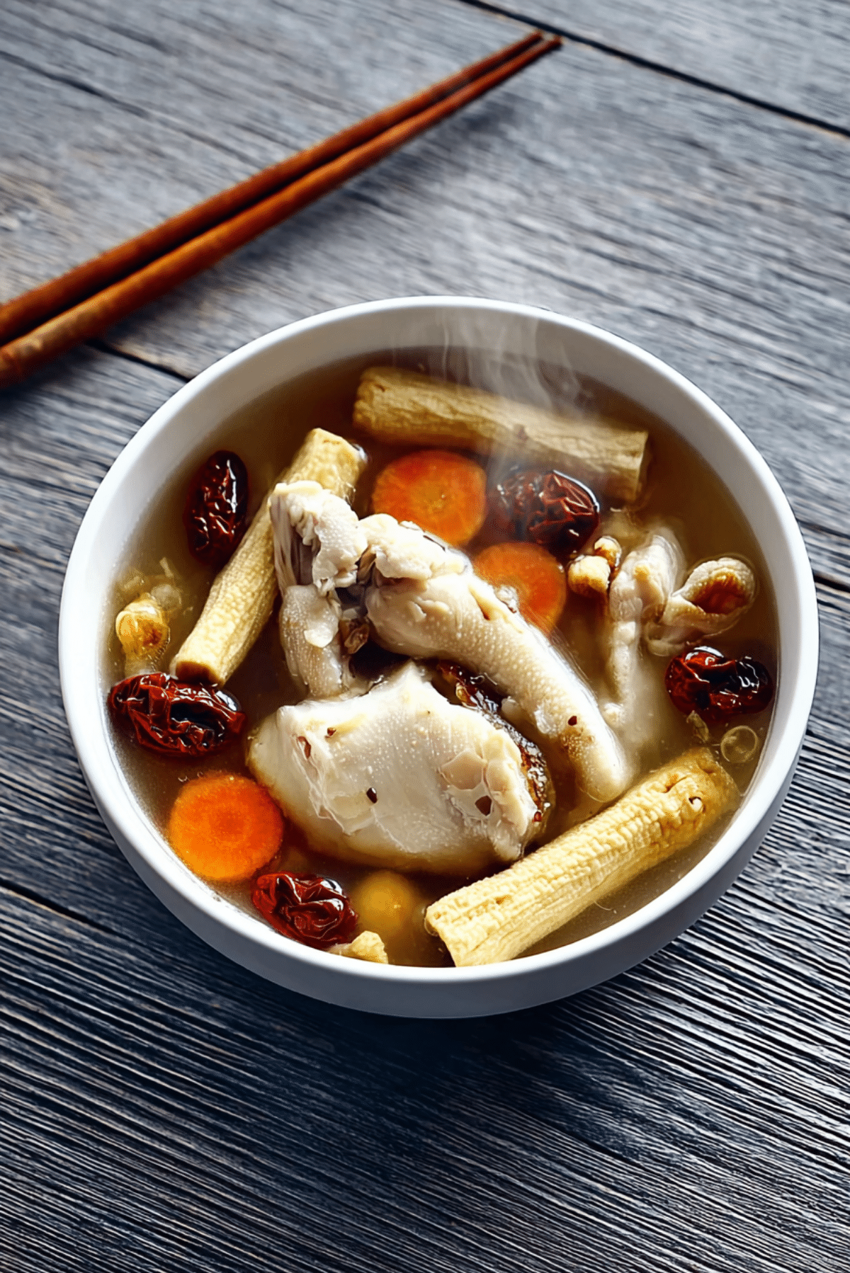 Slow-Simmered Cantonese Herbal Chicken Soup