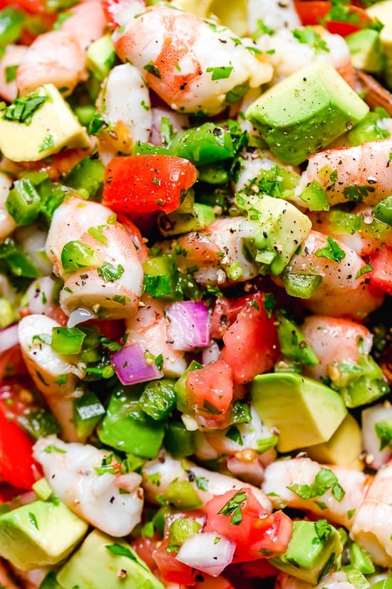 Cilantro-Lime Shrimp Salad with Avocado and Tomato