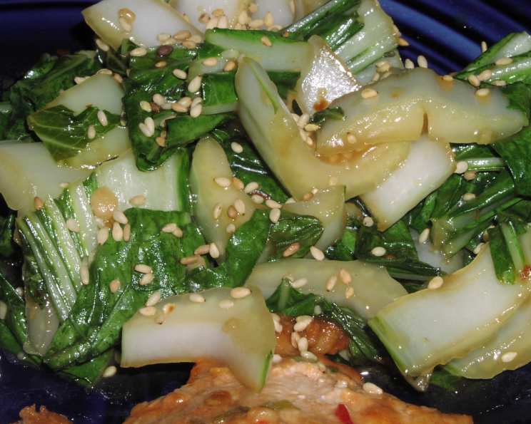 Stir-Fried Sesame Garlic Chicken with Bok Choy