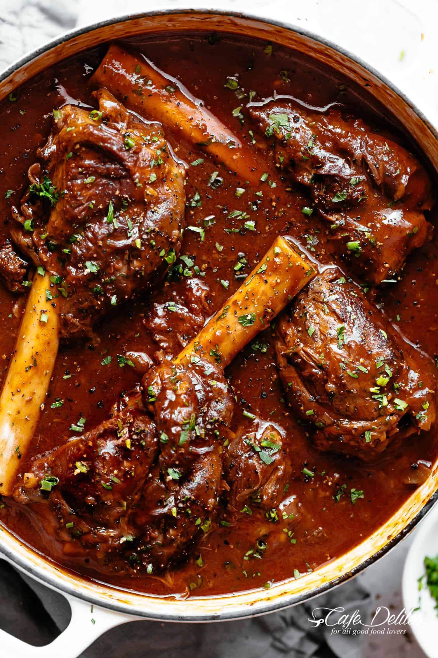 Slow-Cooked Greek Lamb Shanks with Tomato and Oregano
