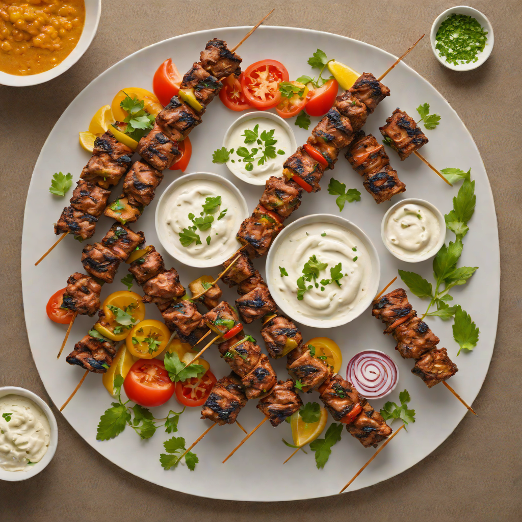 Grilled Berbere-Spiced Lamb Kebabs with Yogurt Sauce
