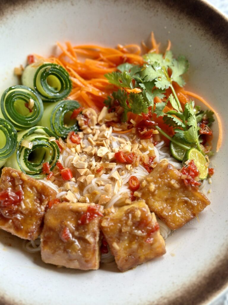 Chilled Vietnamese Lemongrass Tofu Salad with Spicy Lime Dressing