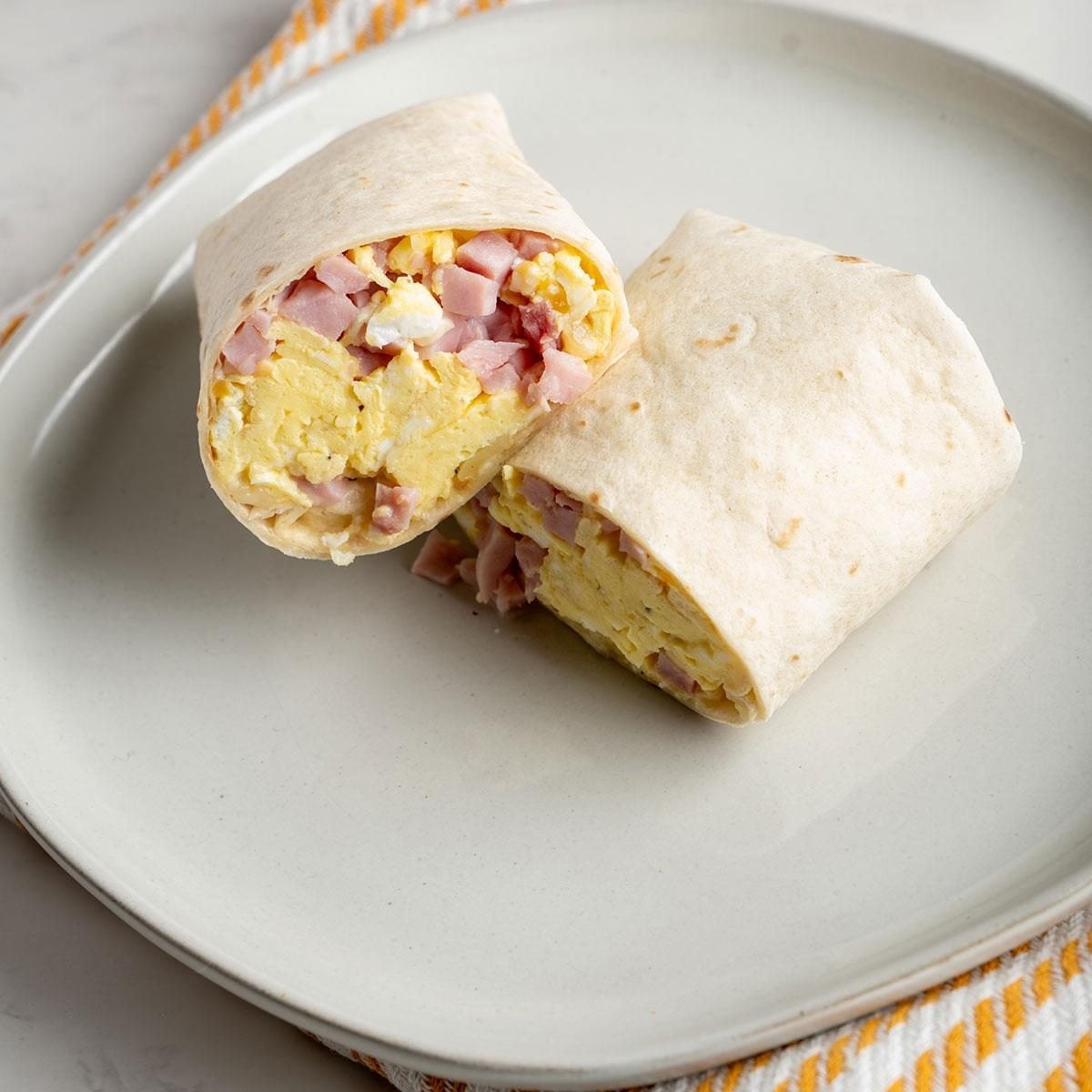 Scrambled Egg and Cheese Breakfast Wrap