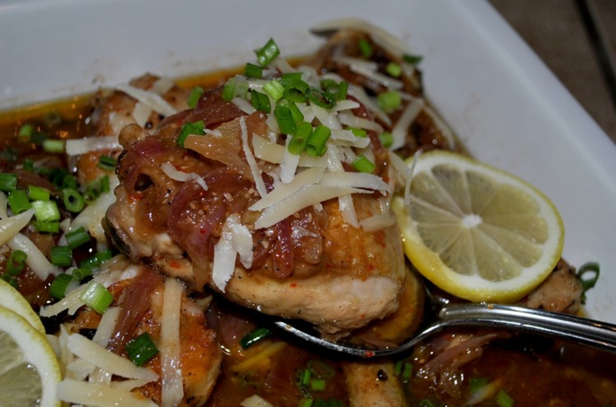 Aperol-Glazed Chicken Thighs with Lemon-Herb Pan Sauce