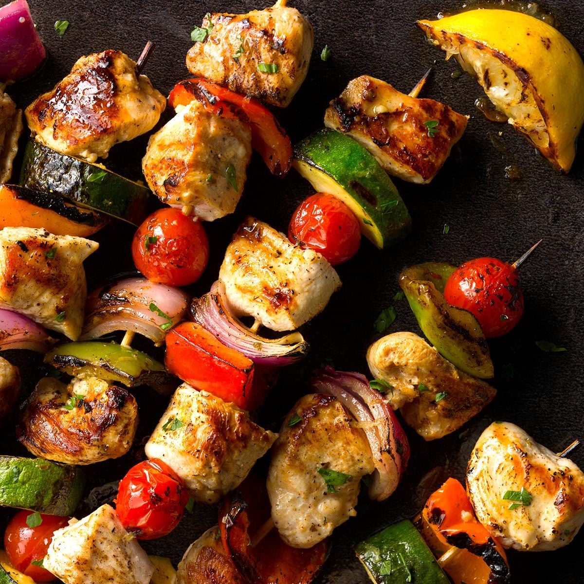 Grilled Mediterranean Lemon-Oregano Chicken Skewers
