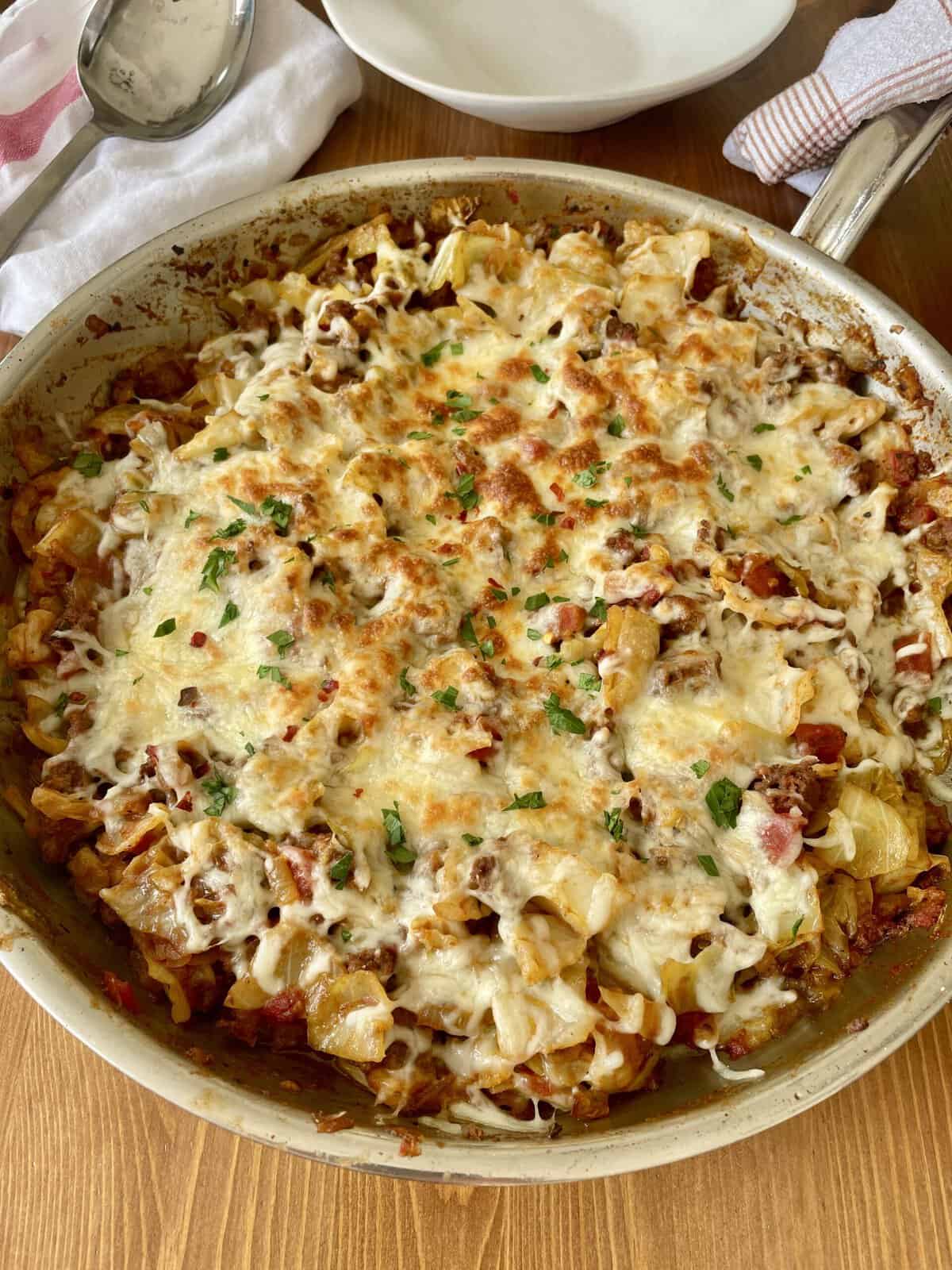 One-Pan Cheesy Beef and Vegetable Skillet