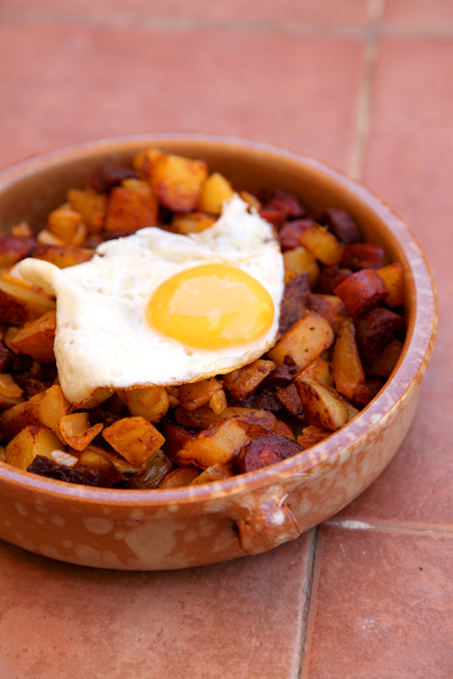 Pan-Fried Chorizo and Potato Tapas