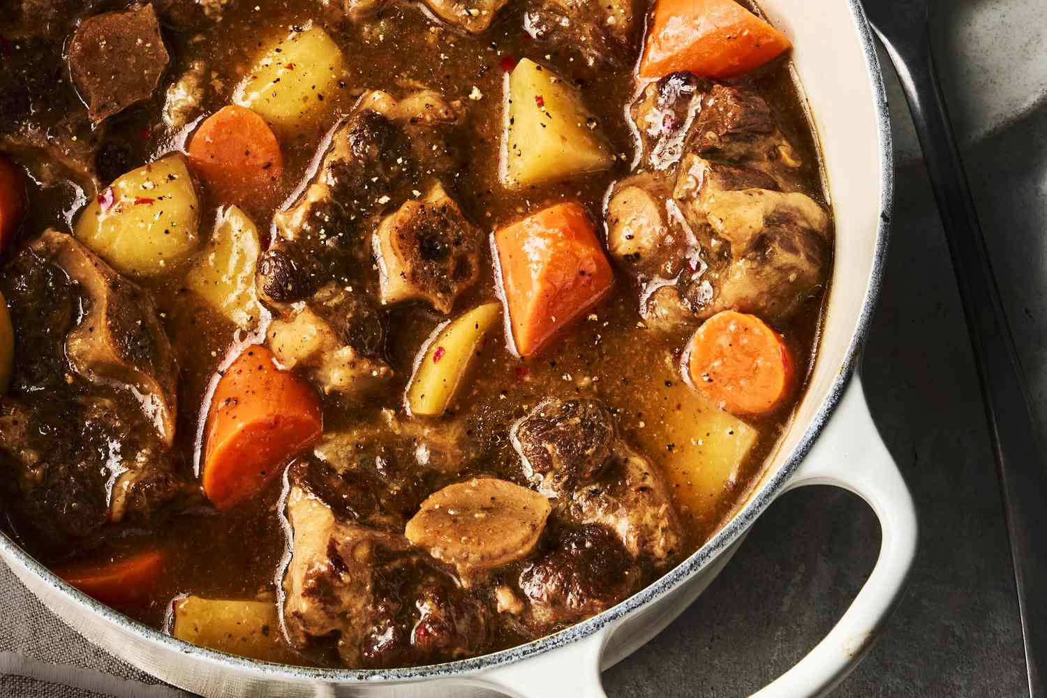 Stewed Trinidadian Oxtail with Butter Beans