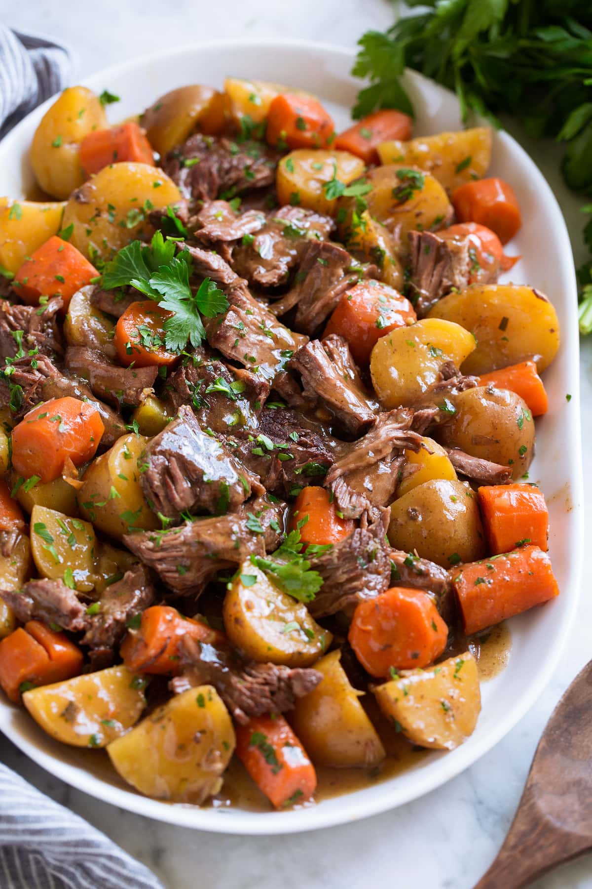 Slow-Cooked Beef Chuck Roast with Carrots and Parsnips