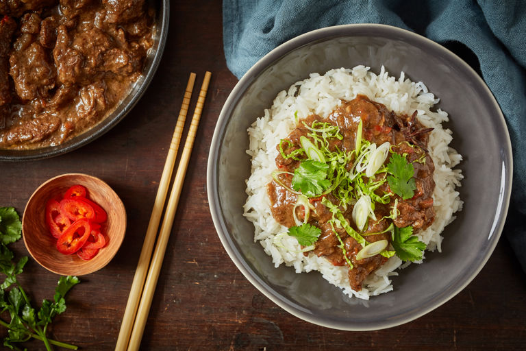 Braised Chinese Five-Spice Beef with Star Anise and Ginger