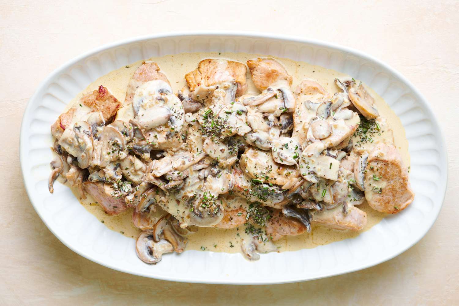 Sautéed Pork Tenderloin Medallions with Mushroom and Shallot Sauce