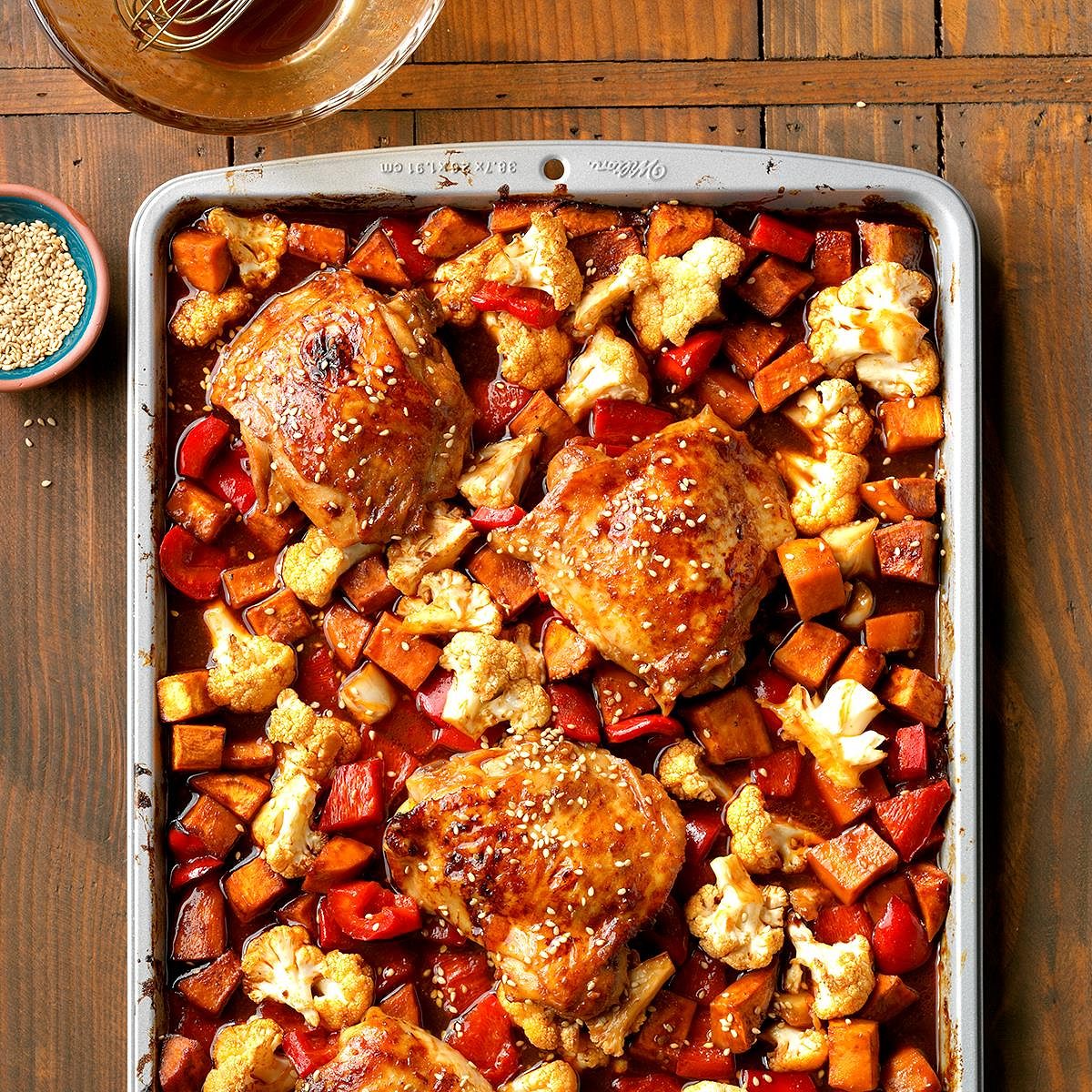 Concealed Sweet and Spicy Chicken Sheet Pan Dinner