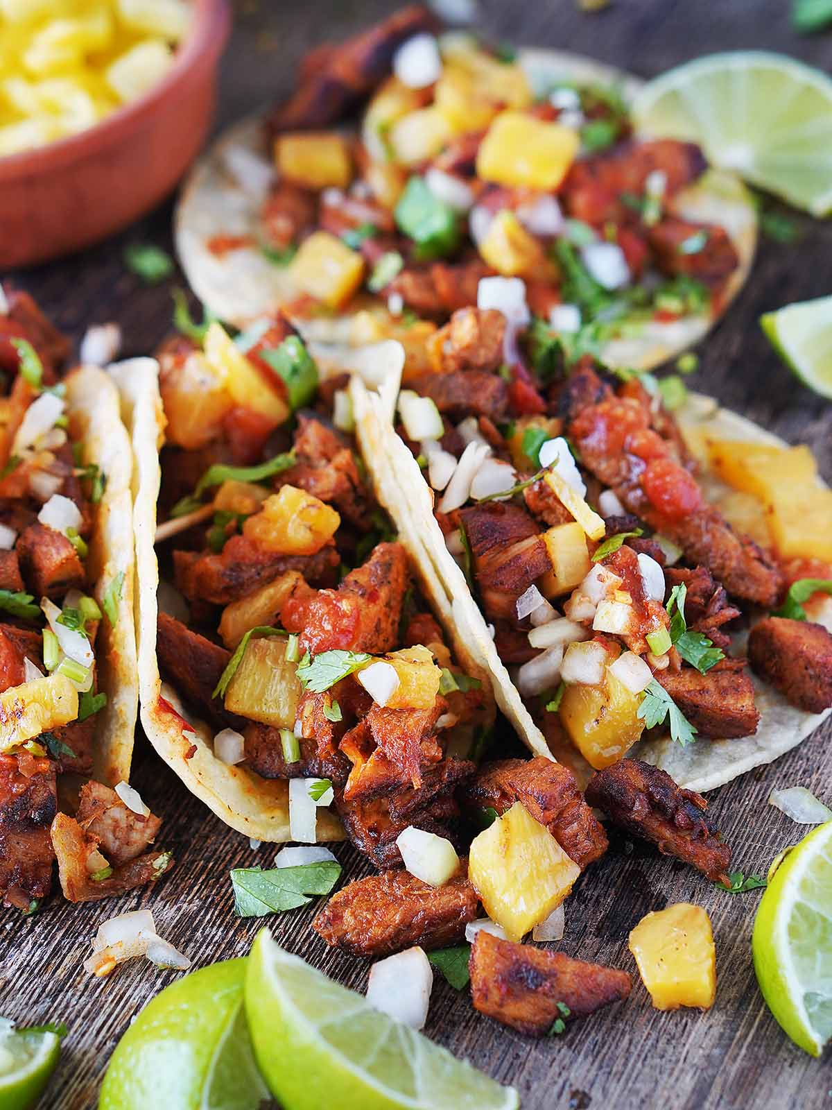 Street-Style Mexican Tacos al Pastor with Pineapple Salsa
