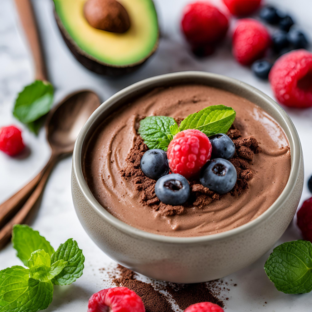 No-Bake Chilled Avocado and Coconut Mousse