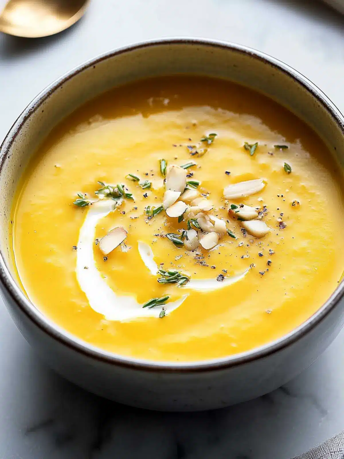 Spiced Pumpkin Soup with Coconut Cream
