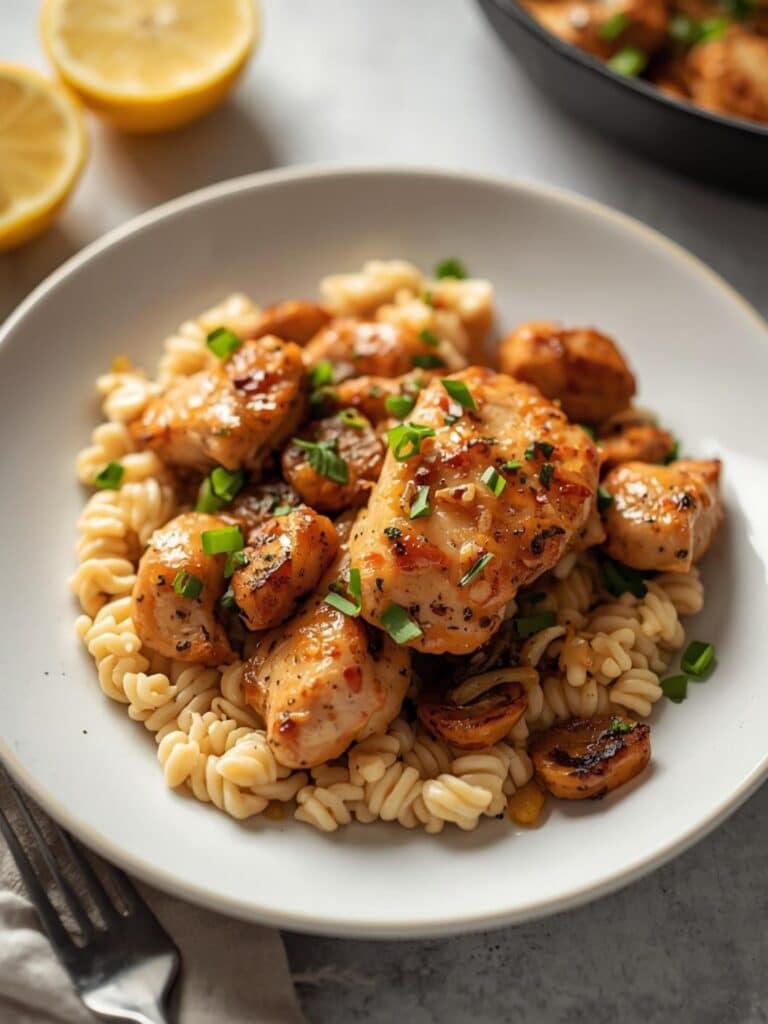 Grilled Lemon-Garlic Chicken with Charred Shallot Sauce