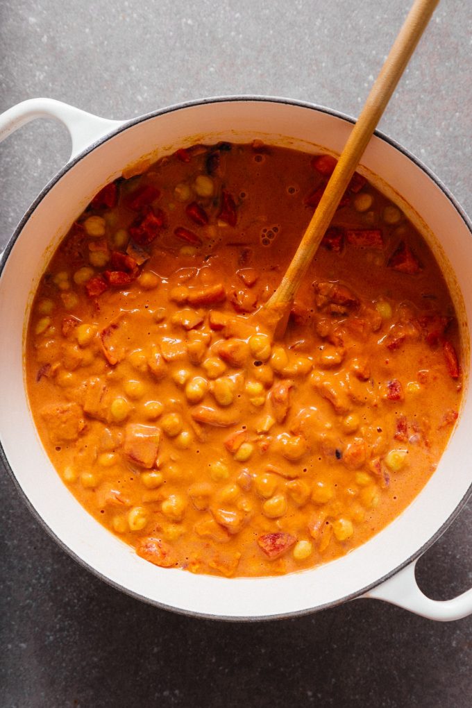 One-Pot Garlicky Tomato Chickpea Stew