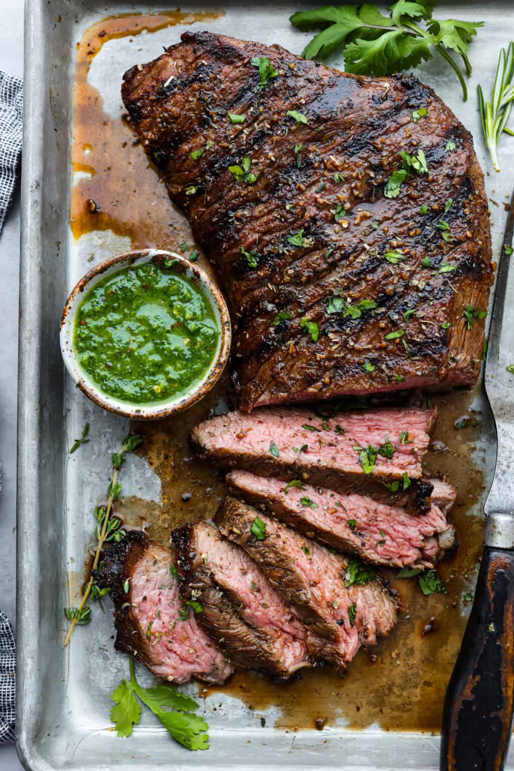 California-Style Grilled Tri-Tip with Charred Corn and Avocado Salad