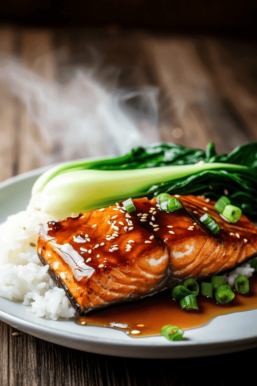 Honey-Miso Glazed Salmon with Sesame Bok Choy