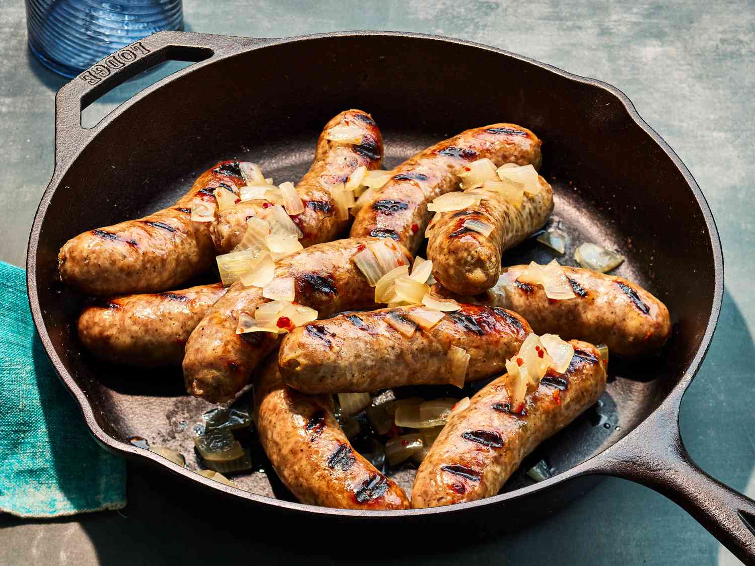 Pan-Seared Bratwurst with Mustard-Onion Sauce