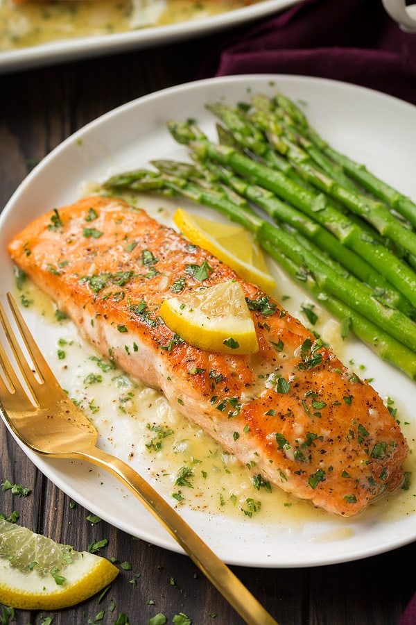 Pan-Seared Fourth-Anniversary Salmon with Lemon-Dill Yogurt Sauce