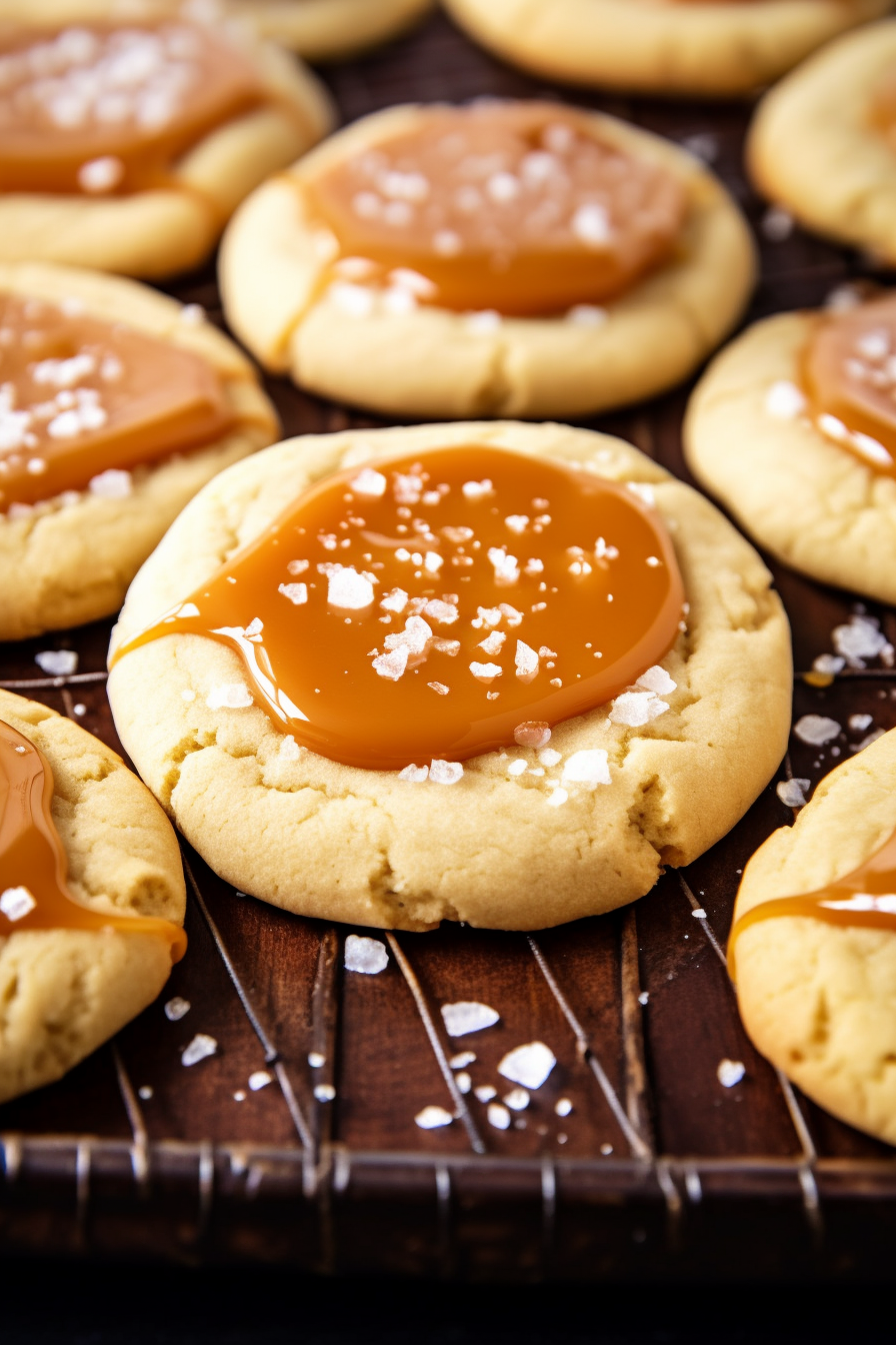 Vanilla Bean and Carmel Sea Salt Shortbread Cookies
