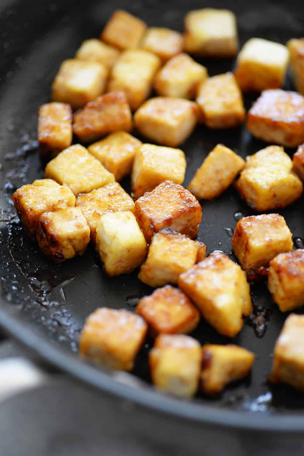 Stir-Fried Tofu with Ginger, Scallions, and Sesame Oil