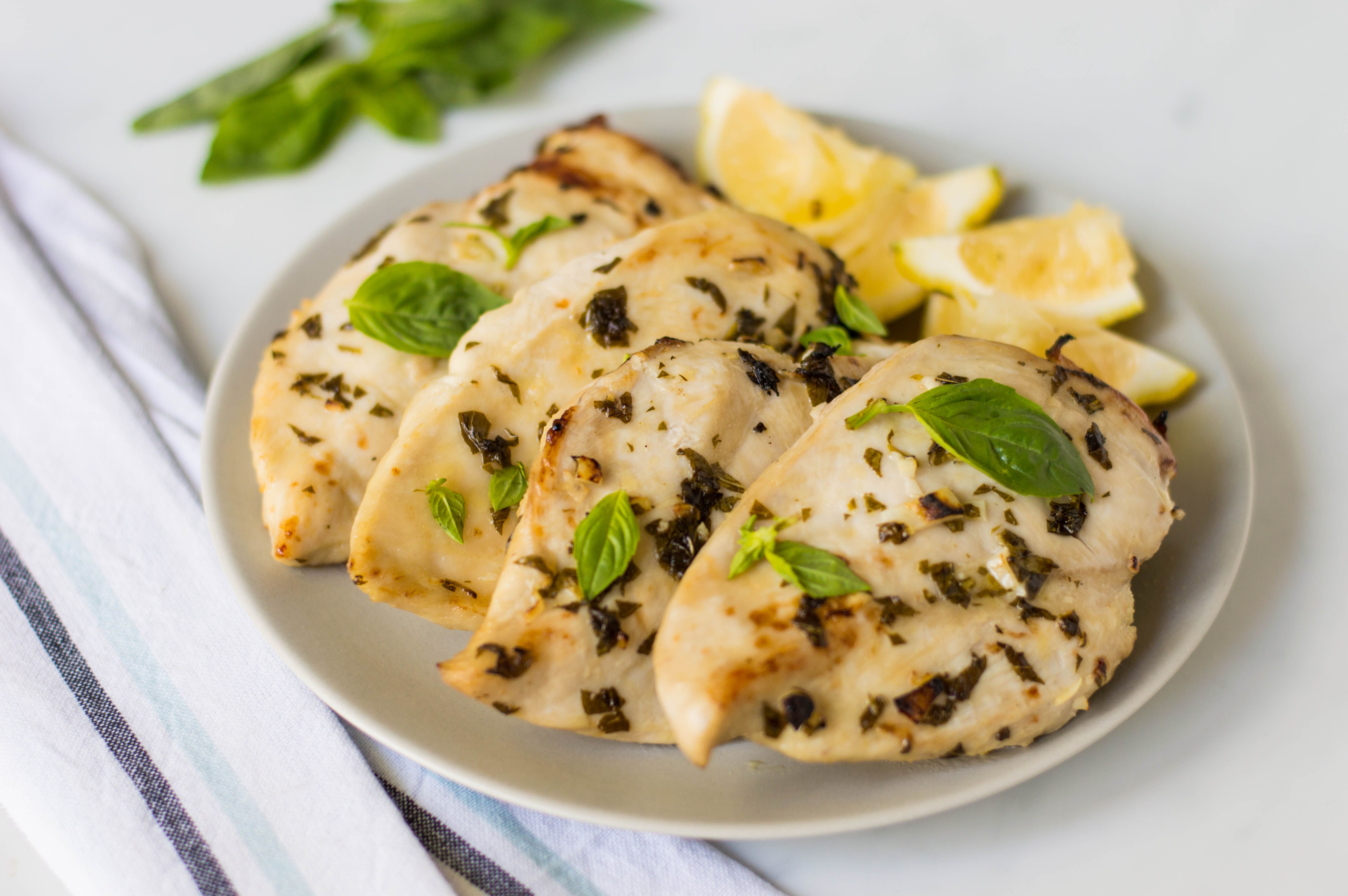 Steamed Ginger-Lemongrass Chicken with Fresh Basil