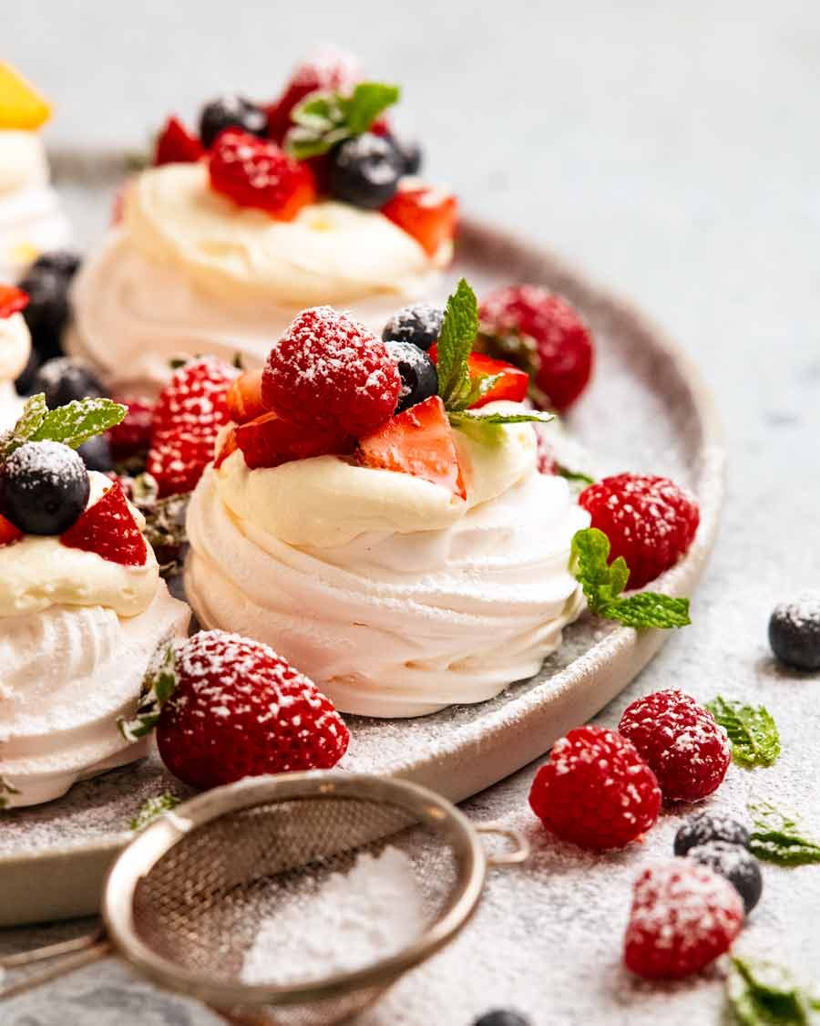 Dot Art-Inspired Sweet Berry Pavlova