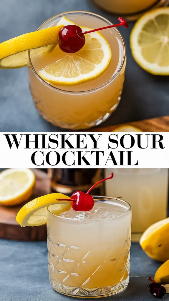 Citrus-Spiced Whiskey Sour with Fresh Orange and Lemon