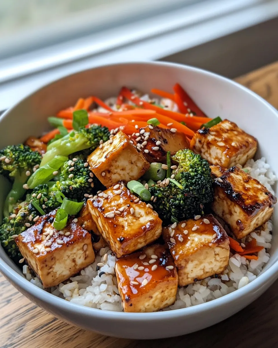 Pan-Seared Fourth Spice Tofu Bowls with Sesame Ginger Dressing