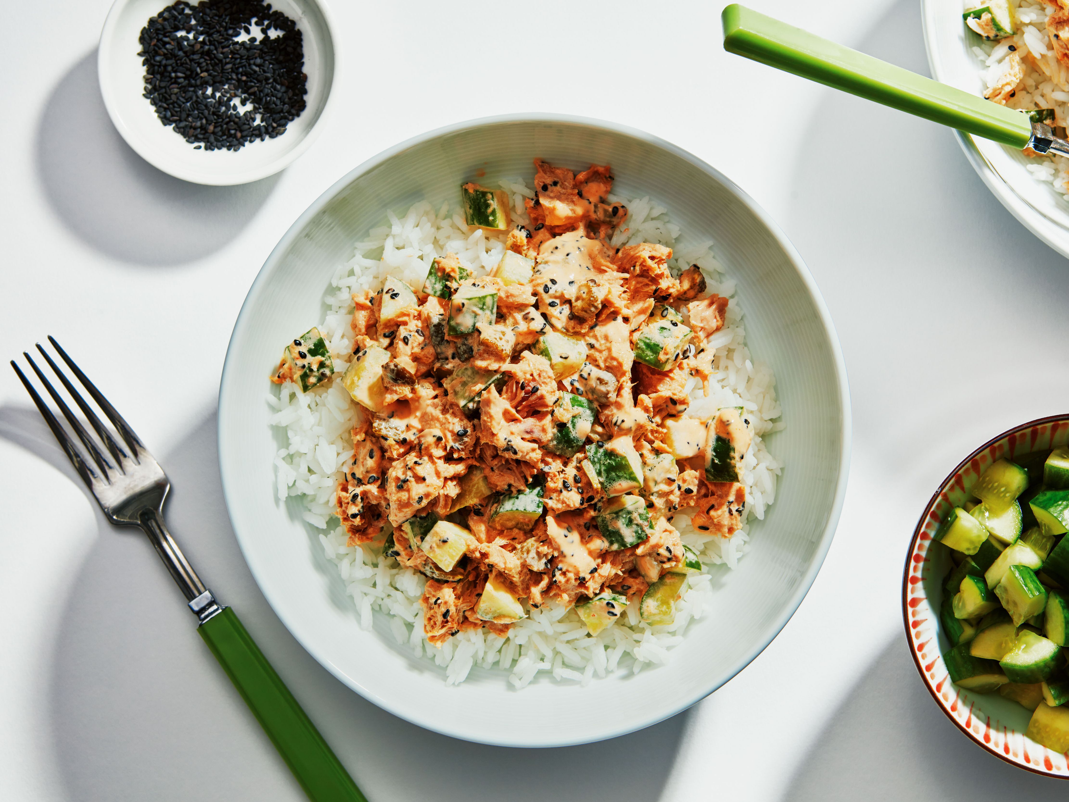One-Pot Spicy Tuna and Rice Bowl
