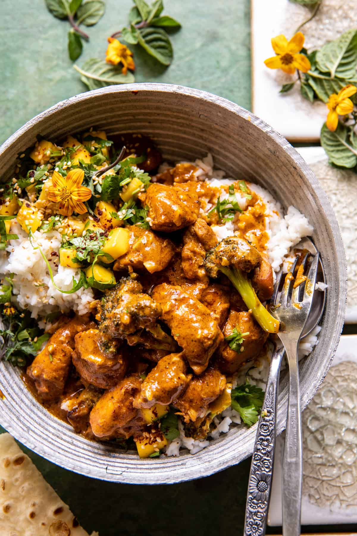 Curried Cauliflower and Chicken Stew with Coconut Milk