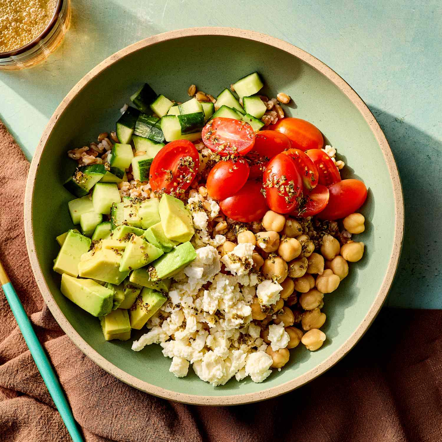 Sautéed Mediterranean Turkey Bowl with Feta and Olives