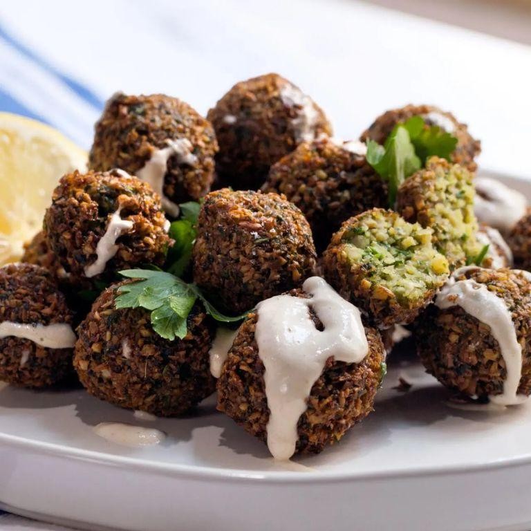 Pan-Fried Mediterranean Falafel with Tahini Drizzle