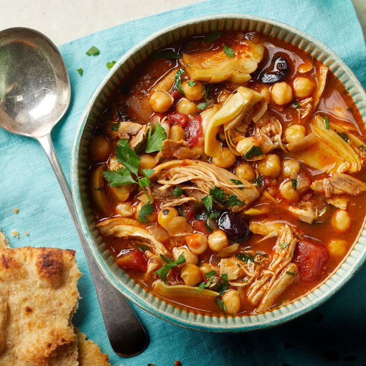 Slow-Simmered Mediterranean Chicken and Rice Soup