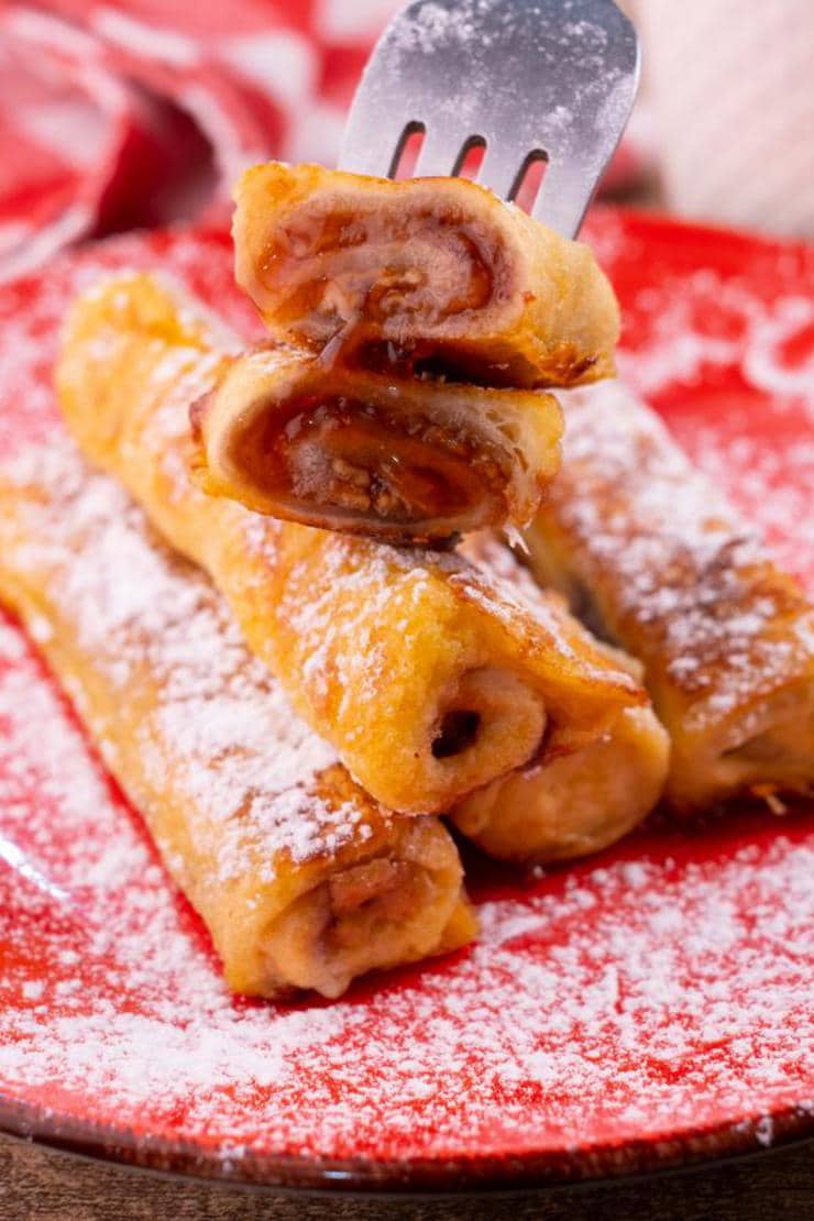 French Toast Roll-Up with Peanut Butter and Jelly